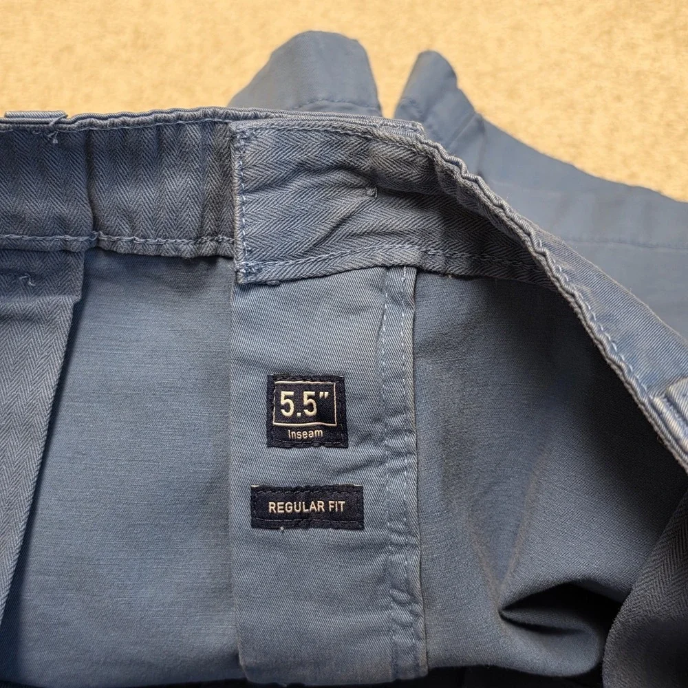 Chubbies Chino Shorts Men's Blue Khaki Flat Front 5.5" Inseam Casual Size 35 - Picture 7 of 10